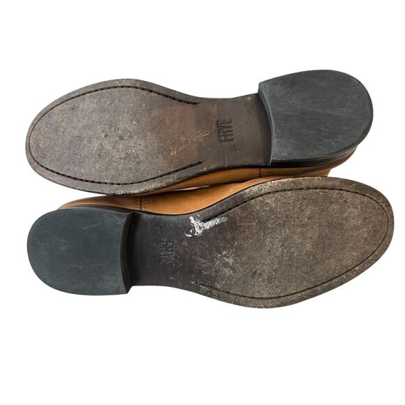 Frye Boots Cara Tan Brown Leather Ankle Boot Western Women's Size 7.5 8 - Picture 11 of 12